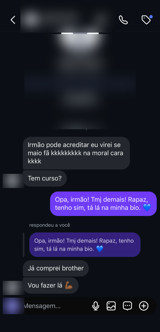 Depoimento de aluno